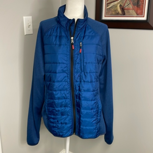 Orvis Other - Orvis Mens Blue Mixed Media Hybrid Quilted Full Zip Lightweight Jacket Size XL